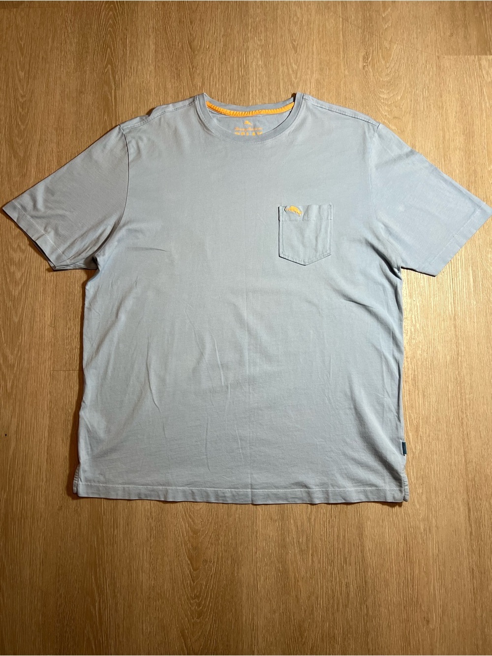 Tommy Bahama Light Baby Blue Pocket Casual Short Sleeve Shirt Men's Medium